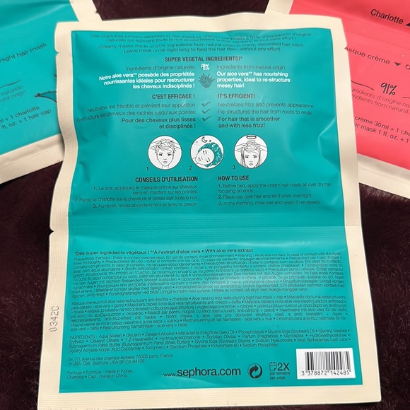 Bundle of Sephora Collection Hair Sleeping Masks - 2x Aloe Vera and Grapefruit - Picture 3 of 5